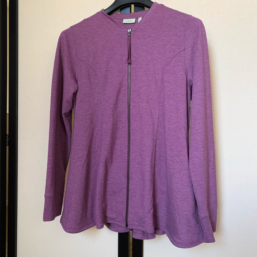 Logo by Lori Goldstein purple zip up…